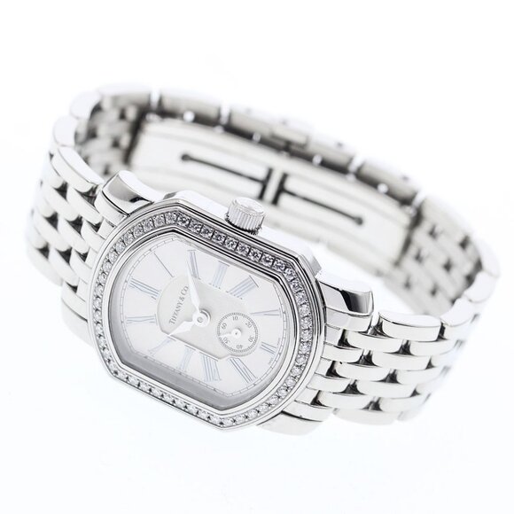 TIFFANY&Co. Mark coupe Diamond Bezel Silver Dial Quartz Ladies Watch_894689 main image 6
